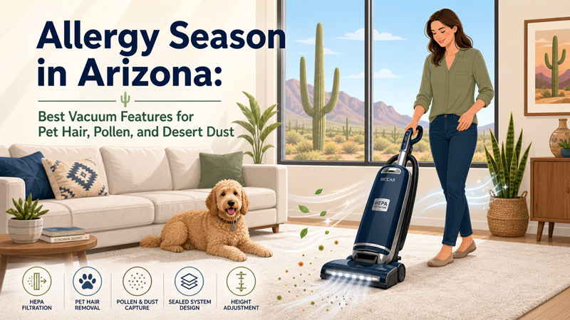 Allergy Season in Arizona: Best Vacuum features for pet hair, pollen, and desert dust